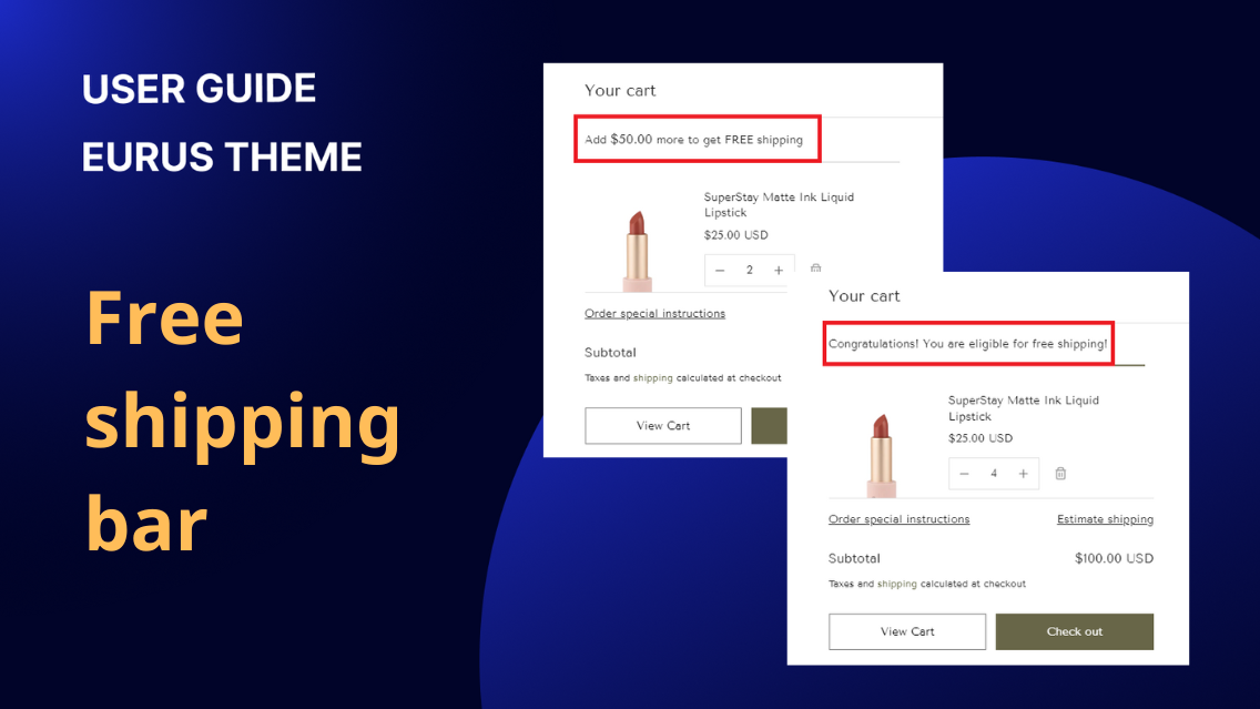 Free shipping bar