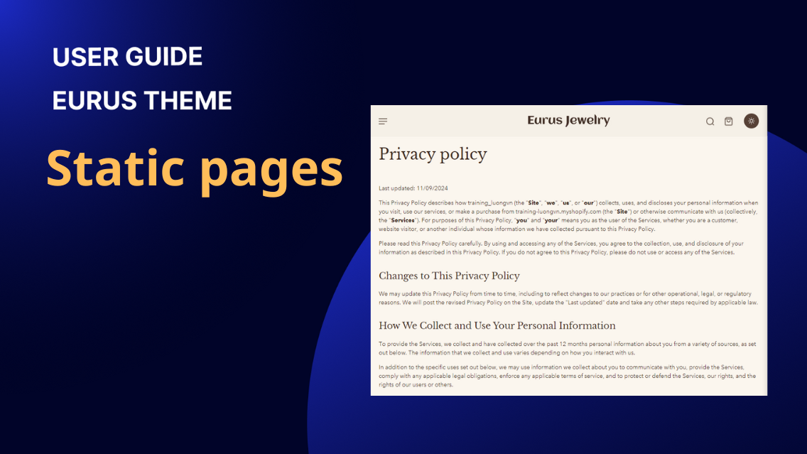 Static pages