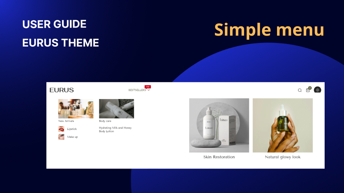 How to set up the Simple menu style?