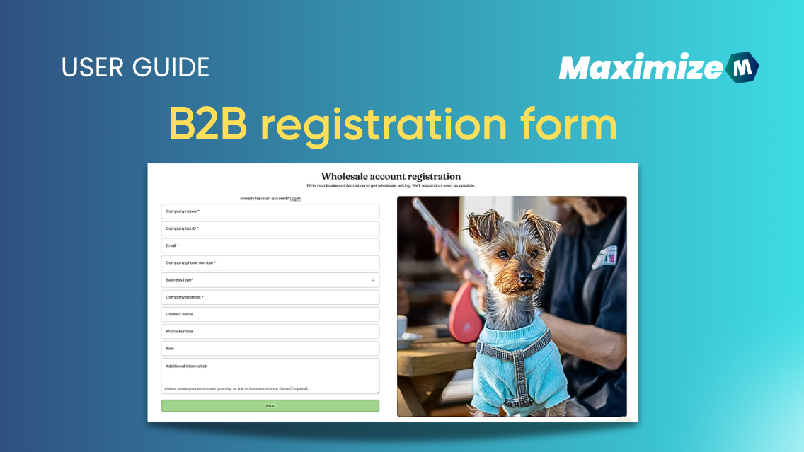 B2B registration form