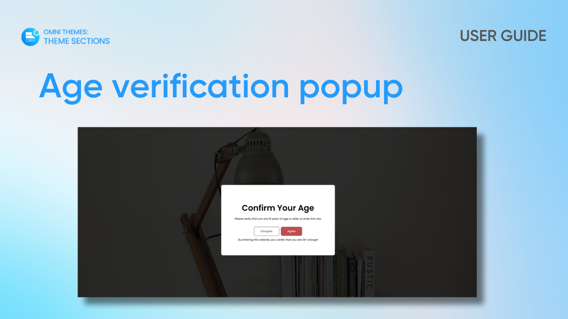 Age verification popup