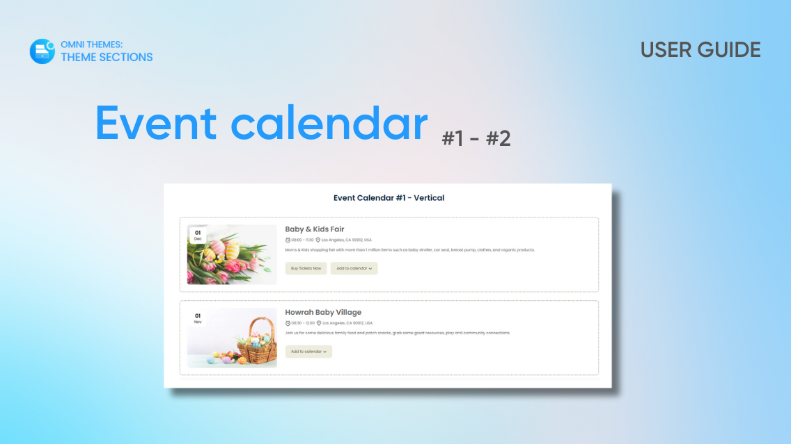 Event calendar