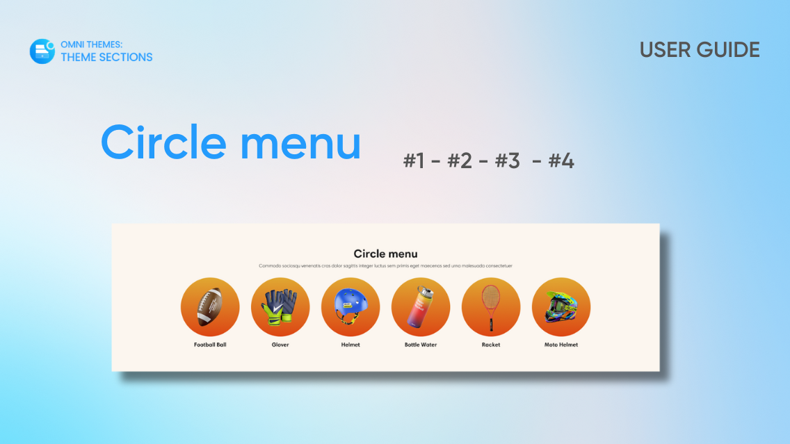 Circle menu