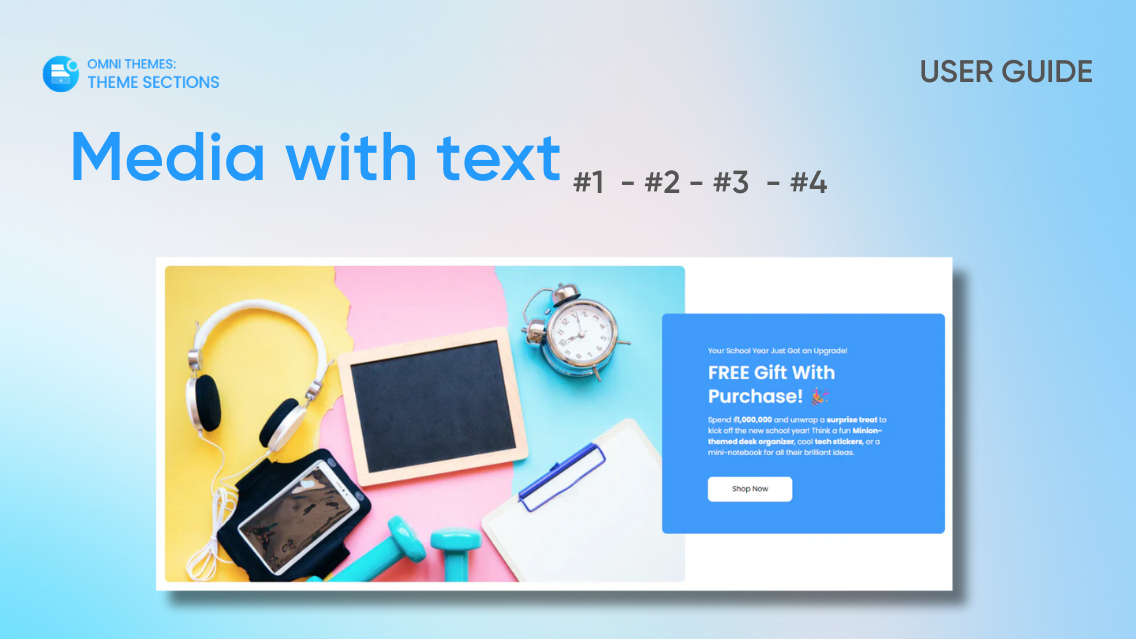 Media with text