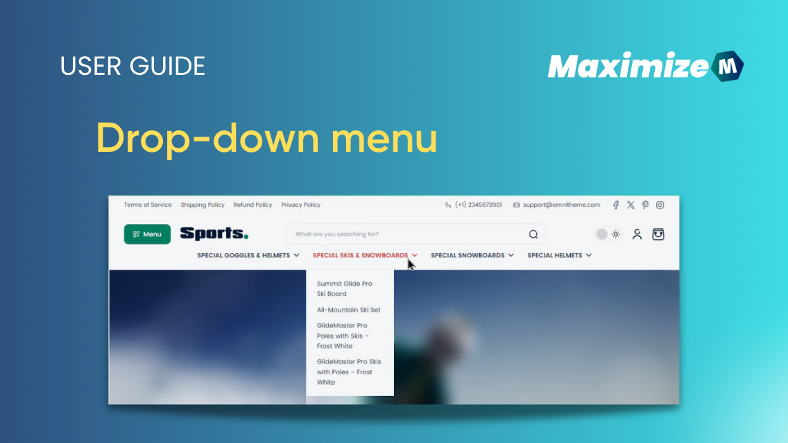 Drop-down menu