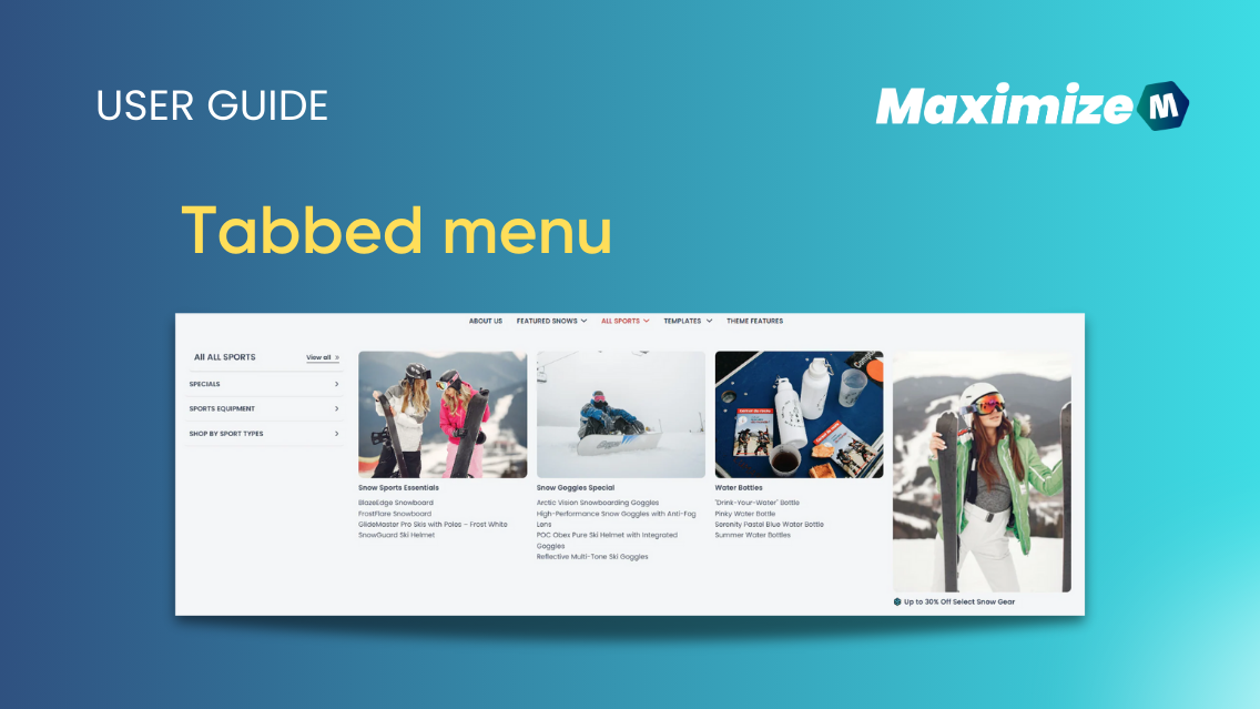 Tabbed menu