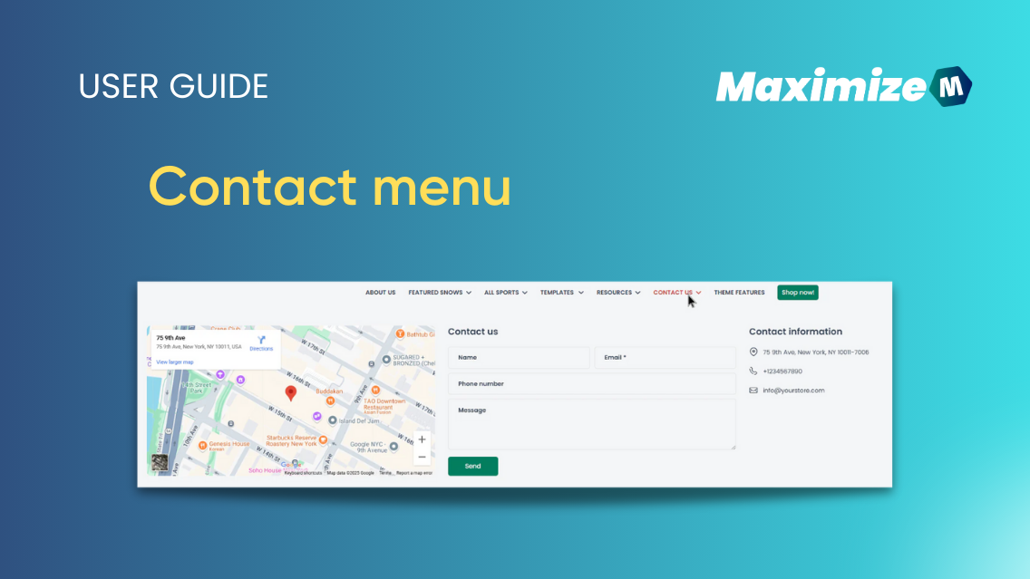 Contact menu