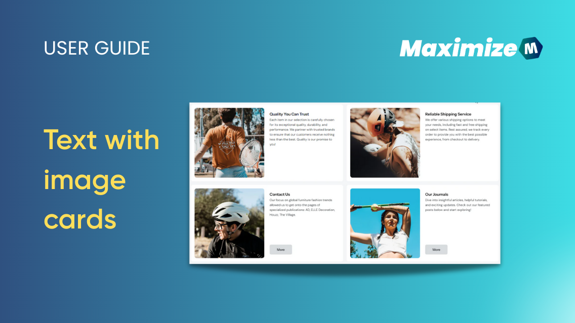 Text with image cards