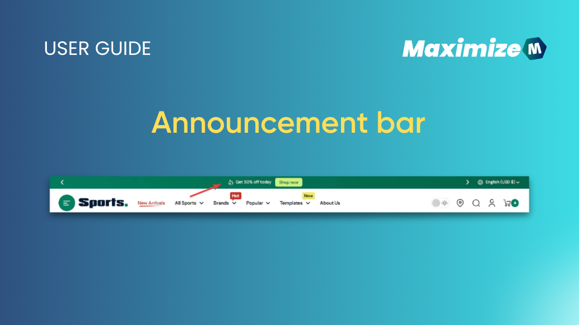 Announcement bar