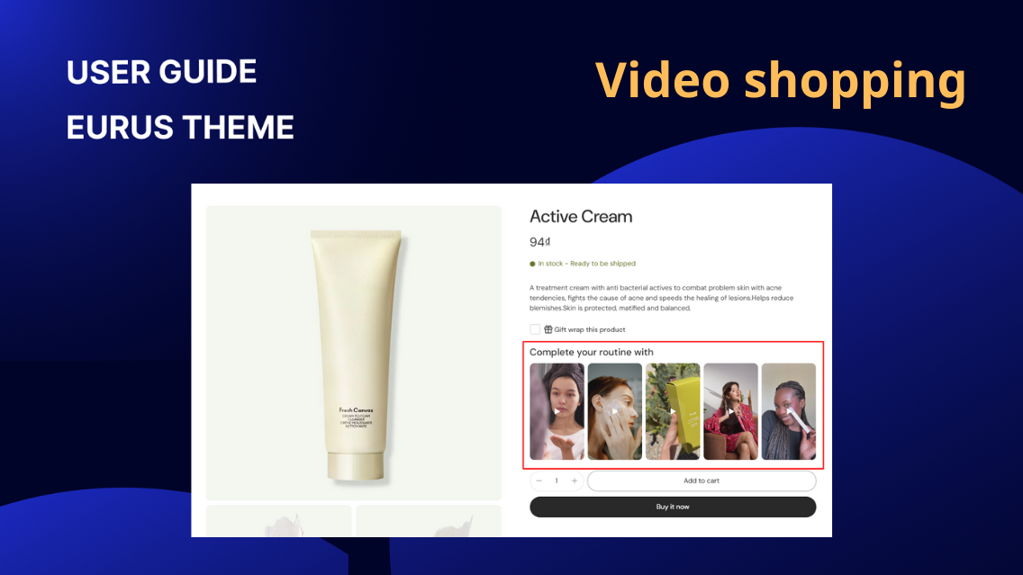 Video shopping (Product information)