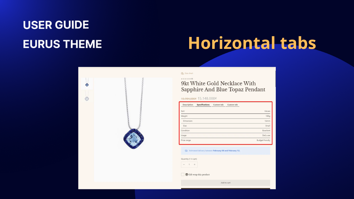 Horizontal tabs