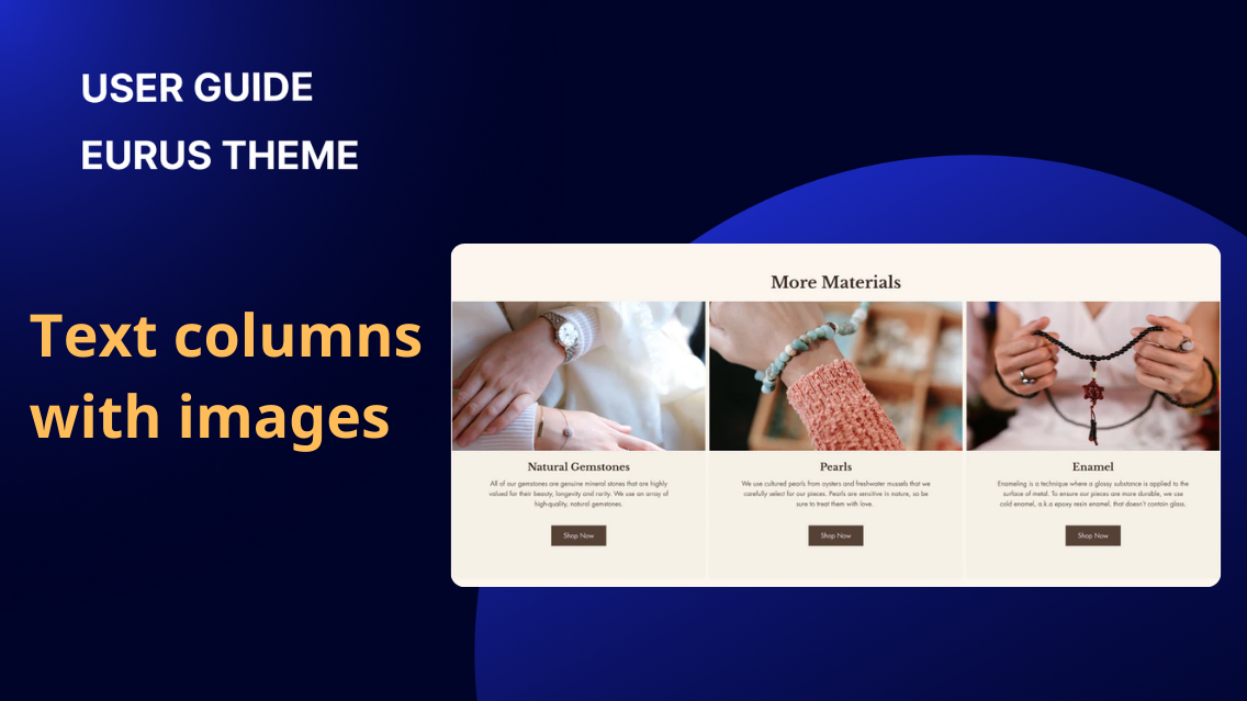 Text columns with images
