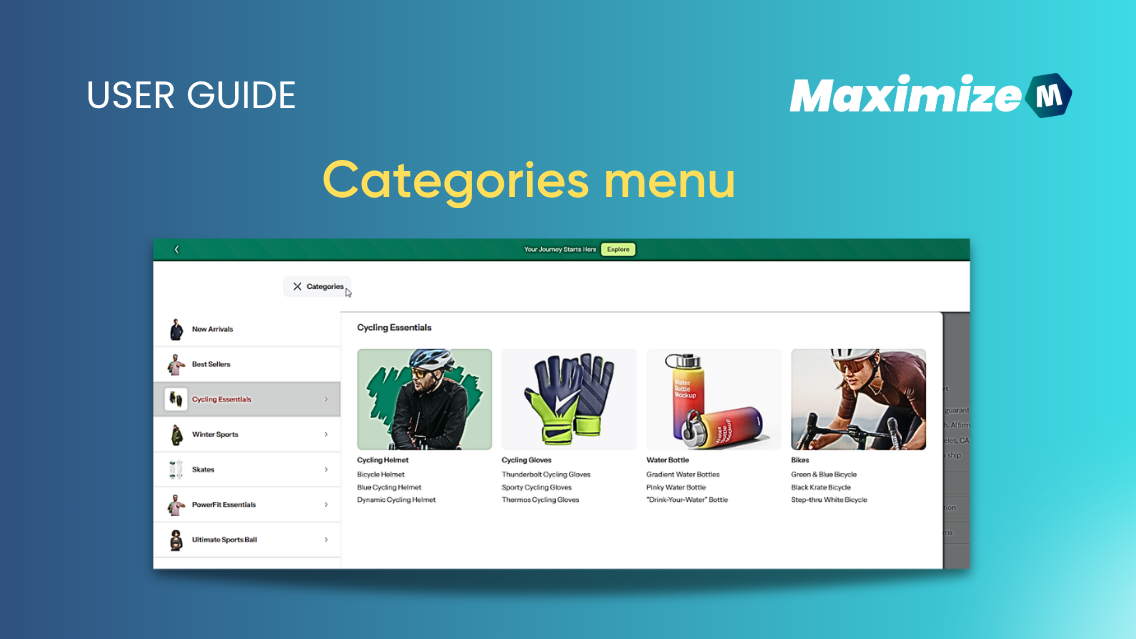 Categories Menu