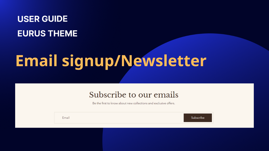 Email signup/Newsletter